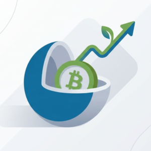 Bitcoin held inside a retirement nest egg representing crypto investing for retirement