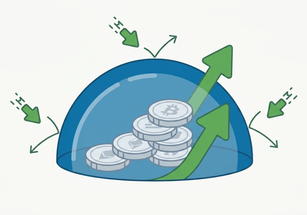 Tax-advantaged retirement account shielding crypto investment growth from taxes