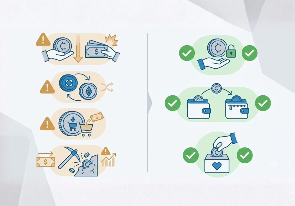 Which crypto transactions are taxable versus tax-free
