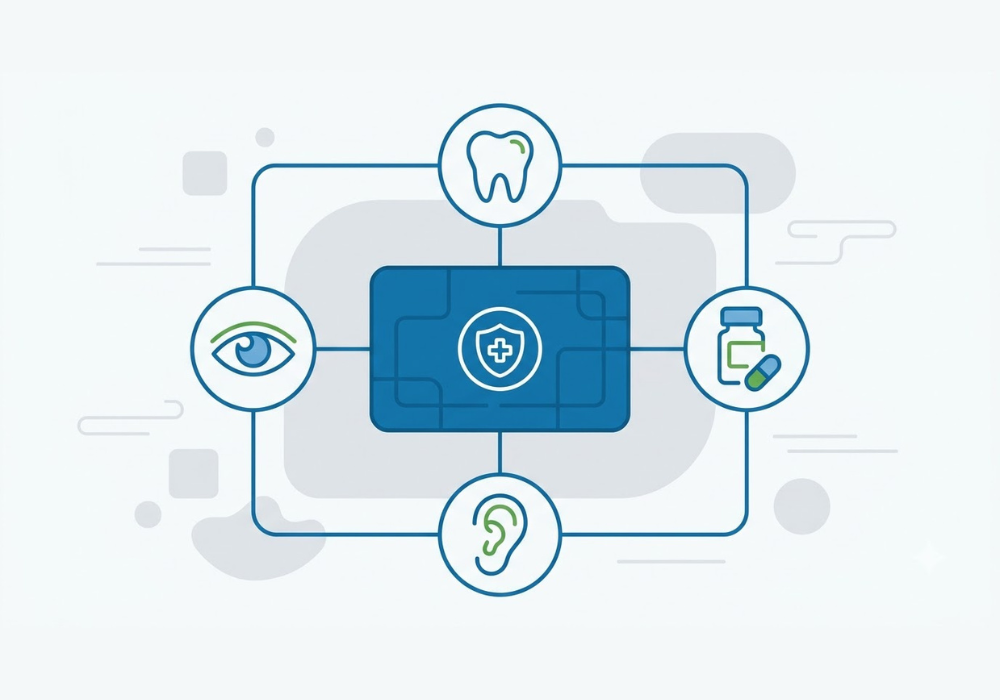 Humana Medicare Advantage extra benefits including dental, vision, hearing, and prescription coverage