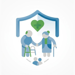 Medicare health coverage protecting a senior, representing Humana Medicare plans