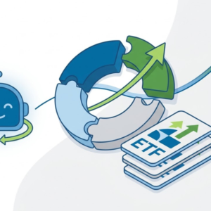 Automated robo-advisor portfolio being managed and rebalanced by an algorithm