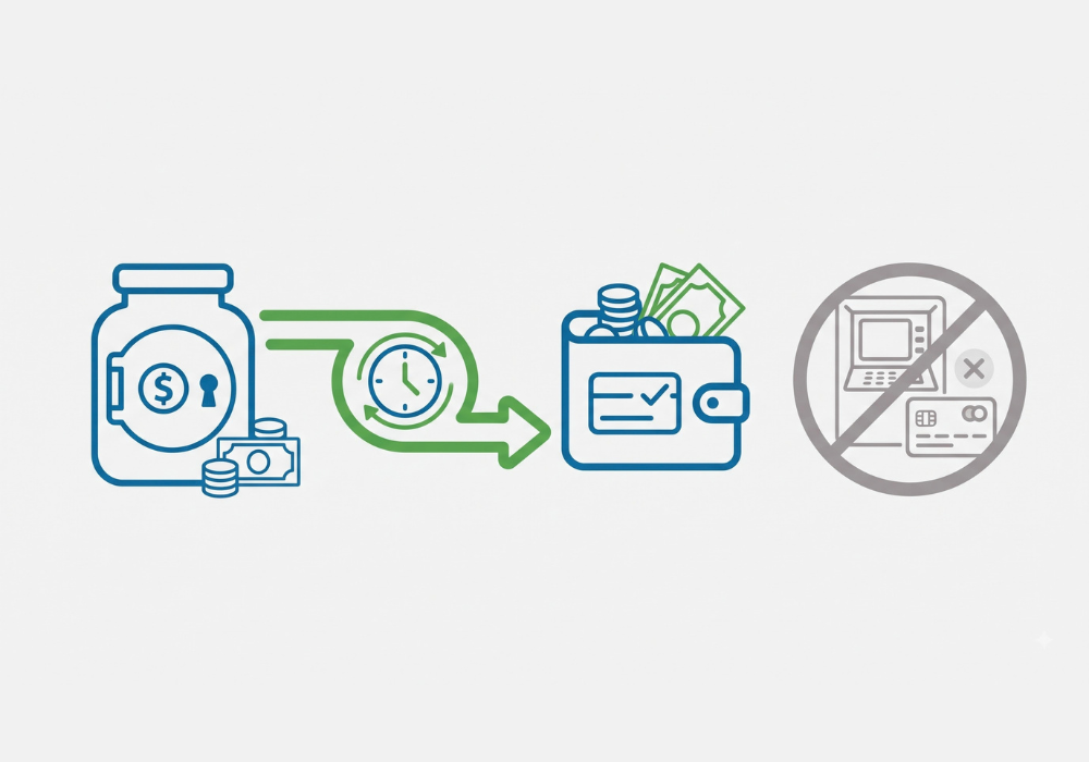 Accessing Amex High Yield Savings requires an ACH transfer to a linked checking account, with no ATM or debit card
